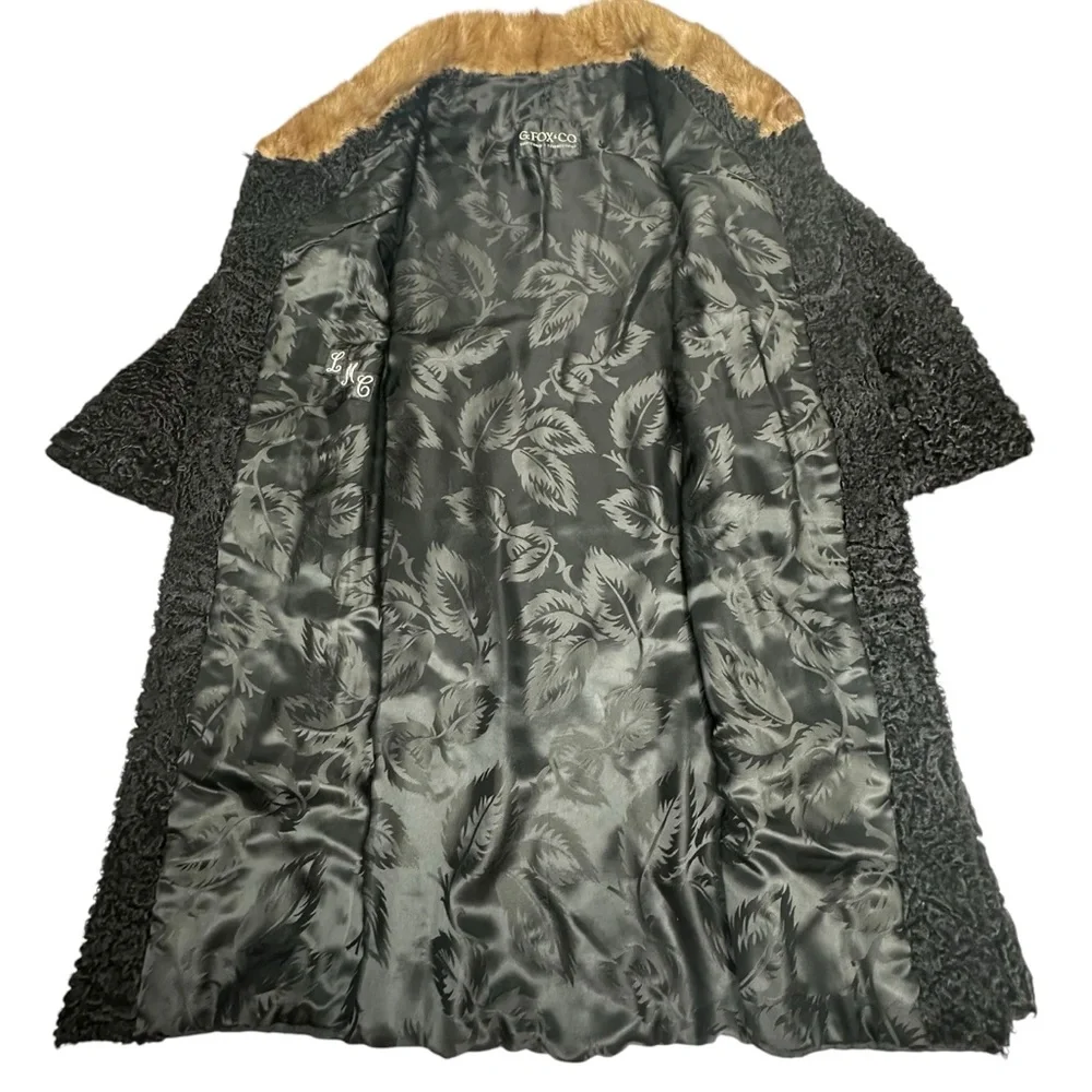 Vintage 50’s/60’s G Fox + Co Persian Lamb Fur Jacket w/Mink Collar - Picture 9 of 16